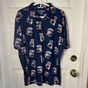 Chubbies Men's Navy Eagle Print Polo